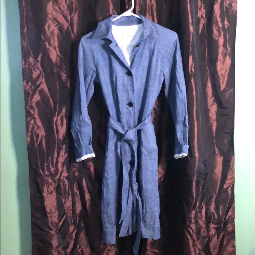 Club Monaco belted coat dress in linen